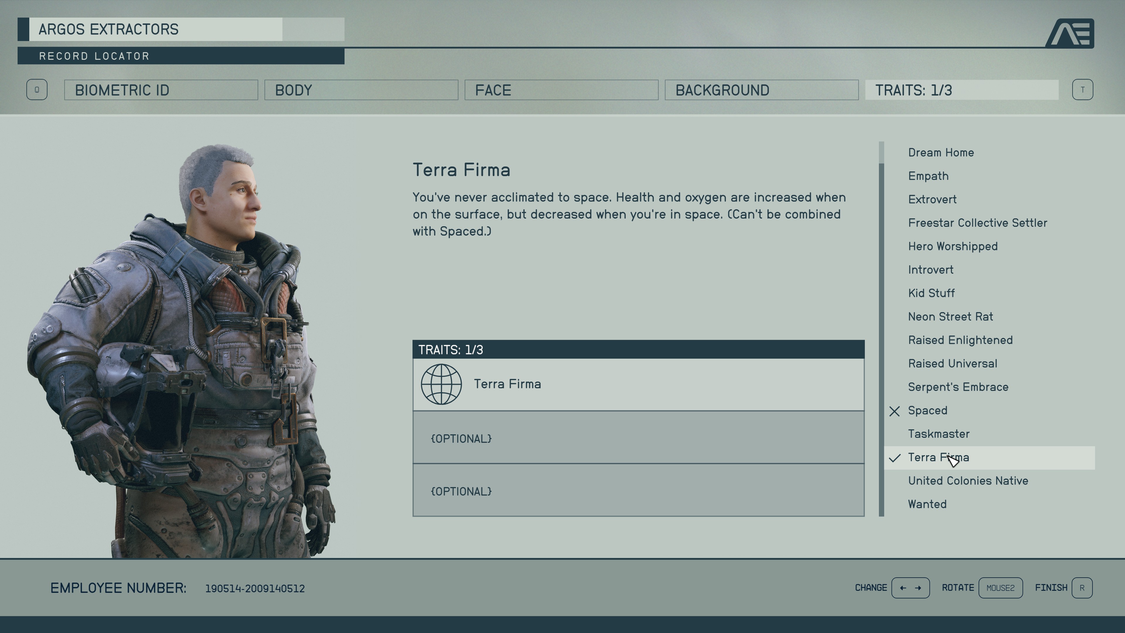Starfield Traits Terra Firma
