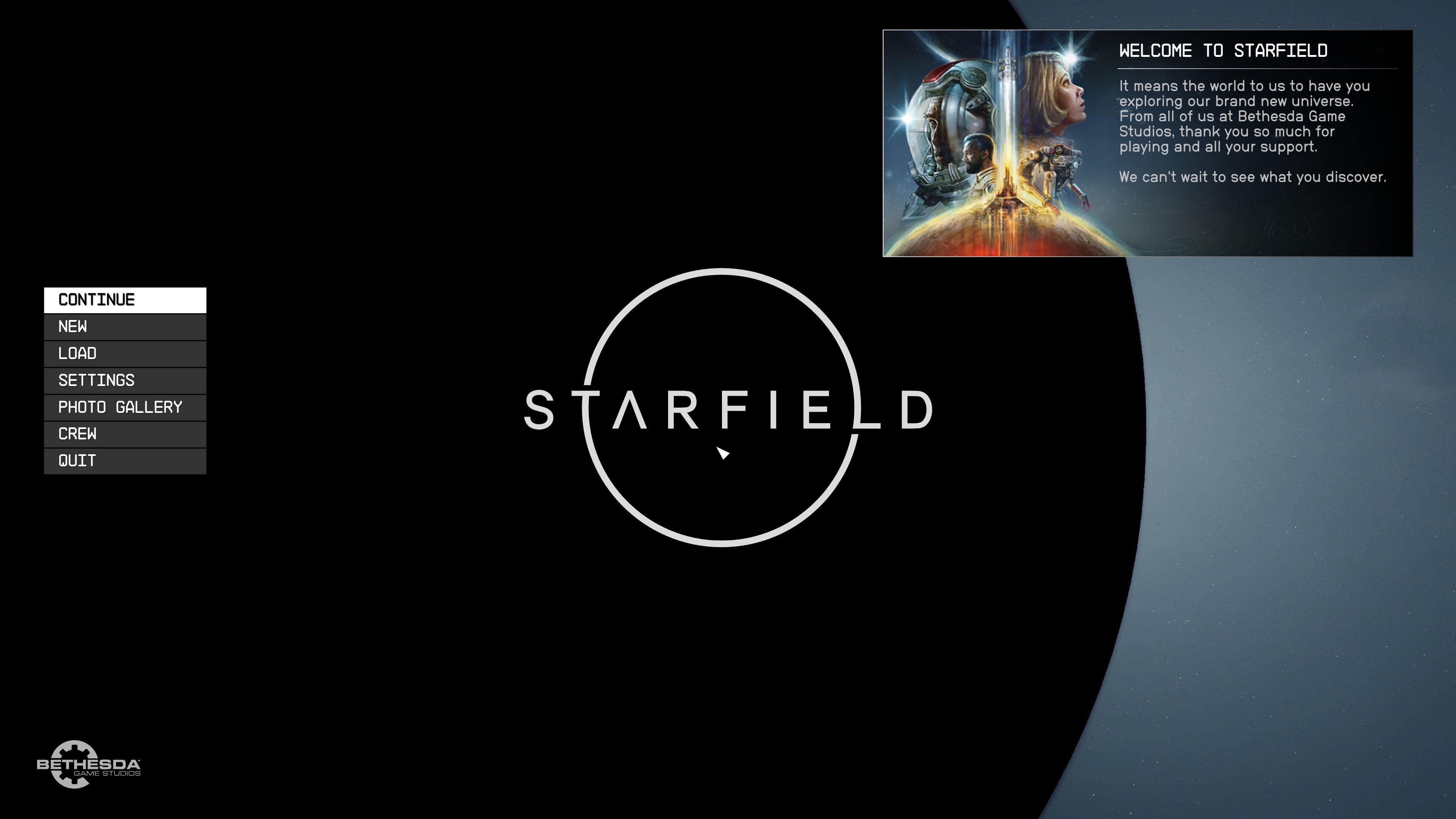 Starfield Welcome to Starfield